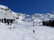 Wide slopes at the Karjoch chairlift