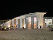 SnowWorld Bispingen indoor ski hall at night