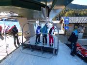 Friendly staff at the chairlift entry