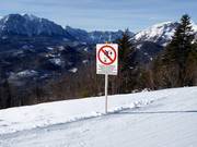 Skiing through the forest is prohibited