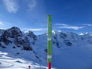 Slope marking with SOS phone number