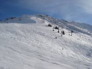 Deep powder slopes at Sennigrat