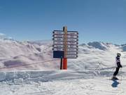 Slope sign-posting in the Livigno ski resort