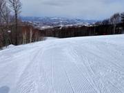 Perfectly groomed slope in Rusutsu