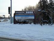 Signpost to the Snow Valley ski resort