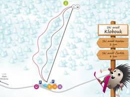 Trail map Klobouk – Malá Morávka (Ski Karlov)