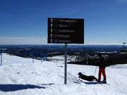 Slope signage in the Idre Fjäll ski area