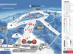 Trail map Jaworzyna Krynicka