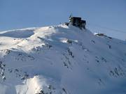 Extreme terrain at Weissfluhgipfel