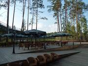 Terrace of the self-service restaurant