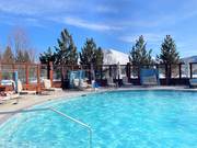 A swim in the pool in Sun Valley