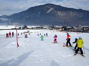 Beginners at the rope lift