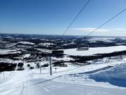View from Dundret over the ski area