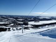 View from the Dundret over the ski resort