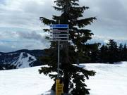 Slope signage in the Cypress Mountain ski area
