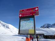 Signposting in the ski resort of First