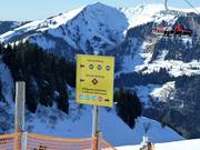 Slope sign-posting in the Damüls-Mellau ski resort