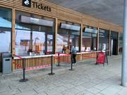 Well-maintained ticket area