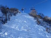 Ungroomed terrain at the Giro d'Italia chairlift