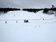 Practice slope with tow rope