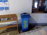 Waste separation in the middle of the ski area