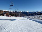 Beginner area in Les Agudes Village with conveyor belt