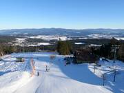View from the Geißkopf observation tower over the ski area