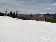 Practice slope at the mountain station of the Eagle Bahn Gondola