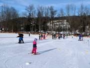 Easy slope in the children's area at the rope lift