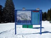 Piste map showing updated operating information in the ski resort of Kopaonik