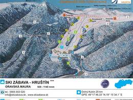 Trail map Zábava – Hruštín