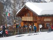 Bedemie hut at the valley station of the chairlift to Seehorn