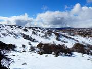 View over the ski area towards Perisher Village