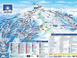 Trail map Jasná Nízke Tatry – Chopok
