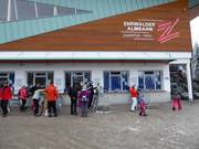 Well-maintained ticket area