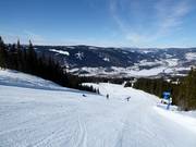 Intermediate section of the Hafjell piste