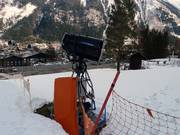 Snow cannon in the Savoy valley area