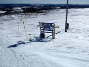 Slope signage in the Dundret Lapland ski area