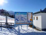 Modern information board with status display at Venet