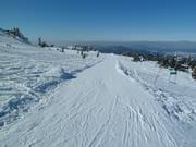 Start of the ski route to Bodenmais from the Arber summit