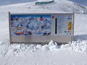 Slope map with current operating information in the ski area