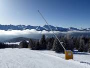 Snow-making lance in the ski resort of Alpe Lusia