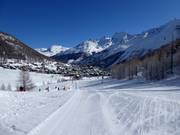 Easy slope Kalbermatten on the outskirts of Saas-Fee