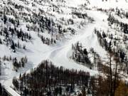 Easy slope Chamois Chapland, leading to the village center