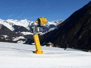 High-performance snow cannon in the Speikboden ski area
