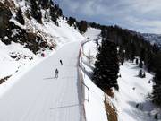 View of the Col de Valvacin slope
