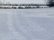 Freshly groomed slope