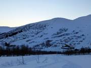 Myrkdalen ski resort in the evening