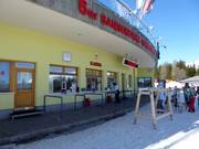 Well-maintained ticket area