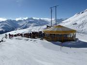 Bar Nevada - serviced umbrella bar at 2,176 m